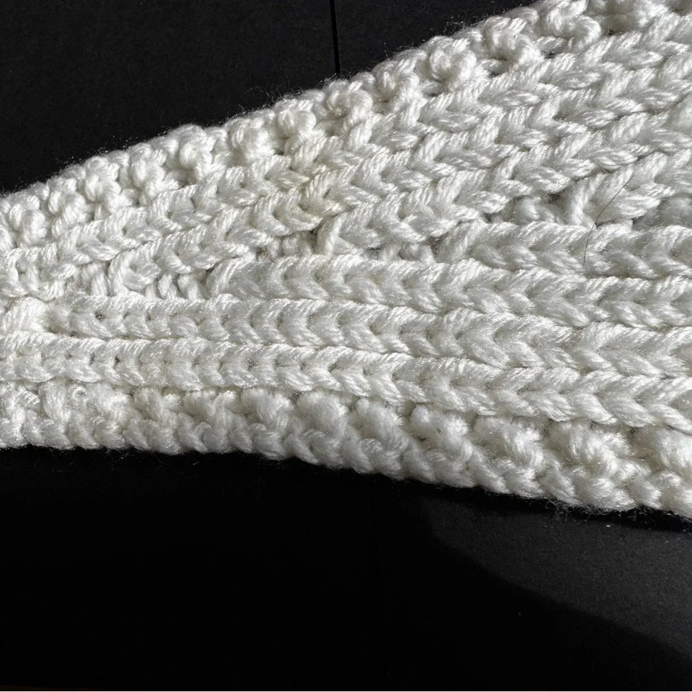 Mixit White Knit Headband with Rhinestones